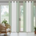 thumbnail image 3 of Outdoor Curtains for Patio Waterproof, Sage Green Ombre Windproof Pravicy Outside Porch Blackout Curtain, Sage Green White Gradient Modern Sun Blocking Grommets Curtains for Cabana 2 Panels 54"x95", 3 of 9