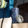 thumbnail image 3 of 20oz Insulated Tumbler, Travel Coffee Tumbler with Lid, Cup Holder Friendly Travel Coffee Mug, Stainless Steel Thermos, 20 Oz Tumbler,Reusable Insulated Coffee Mug with Lid (Christmas Snowflake ), 3 of 7