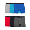 thumbnail image 1 of Fruit Of The Loom Mens Big Assorted Cotton Stretch Boxer Briefs - 6 Pack, 2XB, 1 of 9