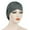 Gray, variant on Herrnalise Fashion Women Solid India Hat Muslim Ruffle Chemo Beanie Turban Wrap Cap