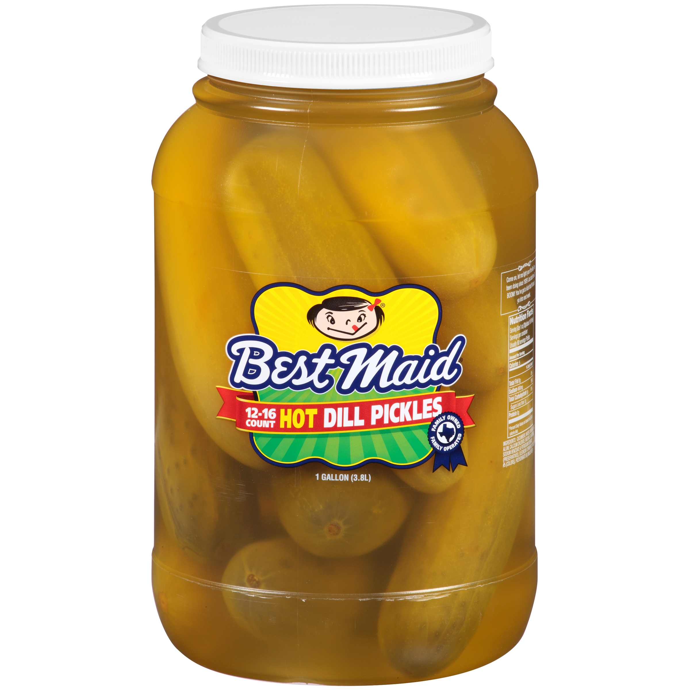 Best Maid Hot Dill Pickles 1 gal. Plastic Jar by BEST MAID PRODUCTS INC