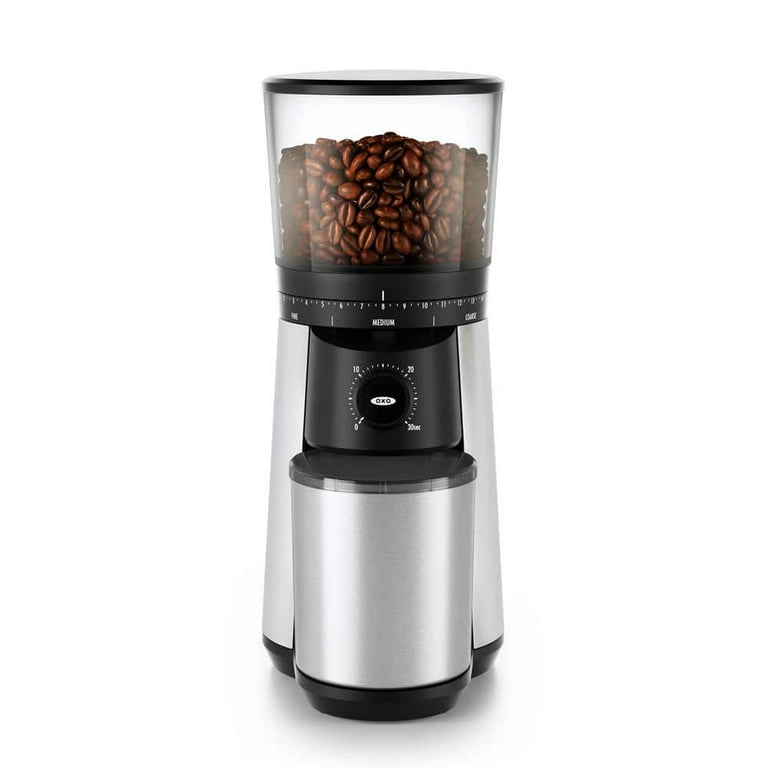 16 oz. Stainless Steel Conical Coffee Grinder with Adjustable Settings 16 oz. Stainless Steel Conical Coffee Grinder with Adjustable Settings