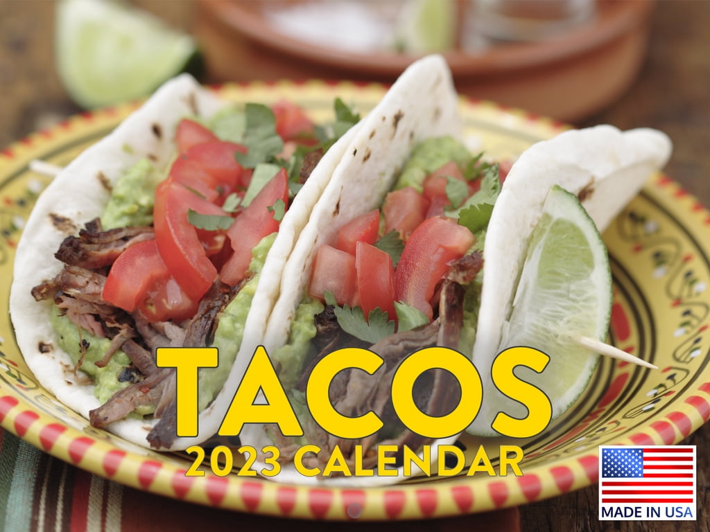 Taco Calendar 2023 Monthly Wall Hanging Calendar Mexican Street Food