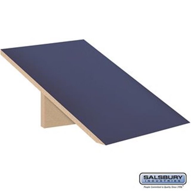 Salsbury 22255BLU 24 in. Sloping Hood for Extra Wide Designer Wood Locker, Blue