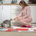 thumbnail image 4 of 2 Piece Grey Red Geometric` Rug Kitchen Rug Set, Decor Kitchen Rugs, Absorbent Non-Slip Washable Floor Mats, Home Indoor Runner Rugs 17"x47"+17"x30", 4 of 7