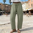 thumbnail image 2 of Casual Pants for Women Barrel Sweatpants Women Baggy Barrel Pants Wide Leg Elastic Waisted Pants Casual Gym Trousers, 2 of 6