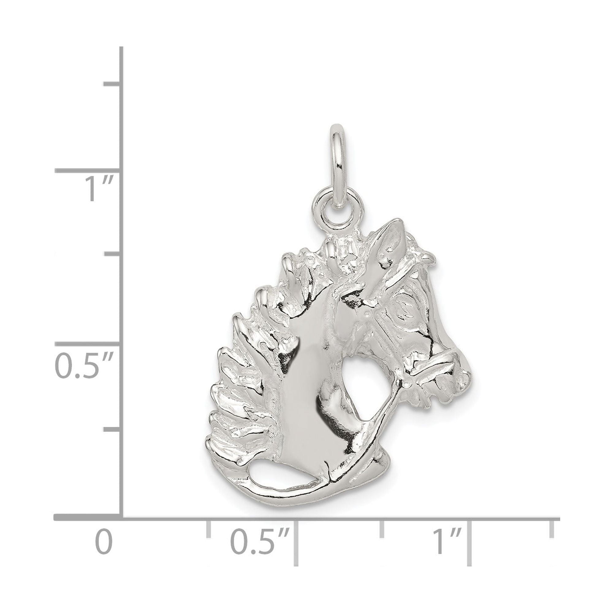 Sterling Silver Horse Head Pendant for Women, Equestrian Jewelry with Detailed Mane and Bridle, Symbolic Animal Necklace Charm for Riders, Western Style Accessory