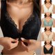 thumbnail image 5 of Gibobby Brasier Mujer Push Up Sujetador sin de para mujer, sujetador francés con cierre frontal para mujer, sujetador sin forro sin costuras para busto grande(Negro,80BC), 5 of 5