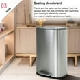 thumbnail image 5 of Dkelincs Step Trash Can 13 Gallon Bathroom Trash Can Stainless Steel Kitchen Garbage Can with Foot Pedal & Liner for Kitchen, Bathroom, Office, 5 of 8