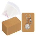 thumbnail image 1 of Porte-clés avec Sac Auto-Scellant Porte-Clés Rétro Papier Kraft Lot de 100, 1 of 4