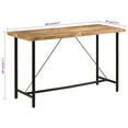 thumbnail image 2 of vidaXL Bar Table Natural Wood and Black Solid mango wood and iron Large, 2 of 5