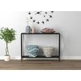 thumbnail image 3 of Safdie & Co. Table Console Bois Gris Foncé 1 Étagère Métal Noir, 3 of 4