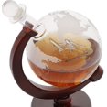 thumbnail image 4 of Decantador de Whisky LANNMXG Velero Mapa del Mundo Grabado, 4 of 5
