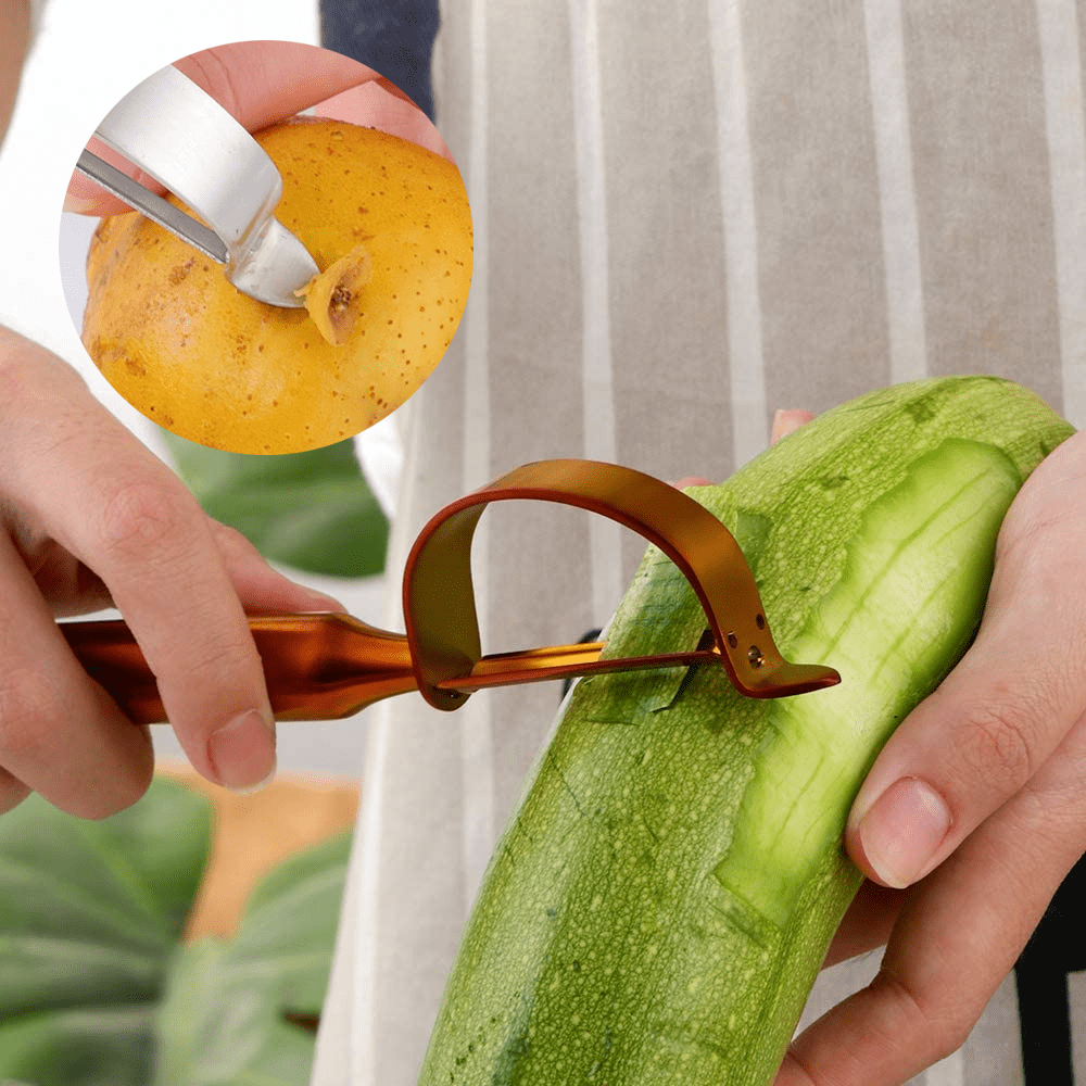 Swivel Peeler Stainless Steel Vegetable Peeler with Potatoe Eye Remover and  Zester - Red, 1pc - Kroger