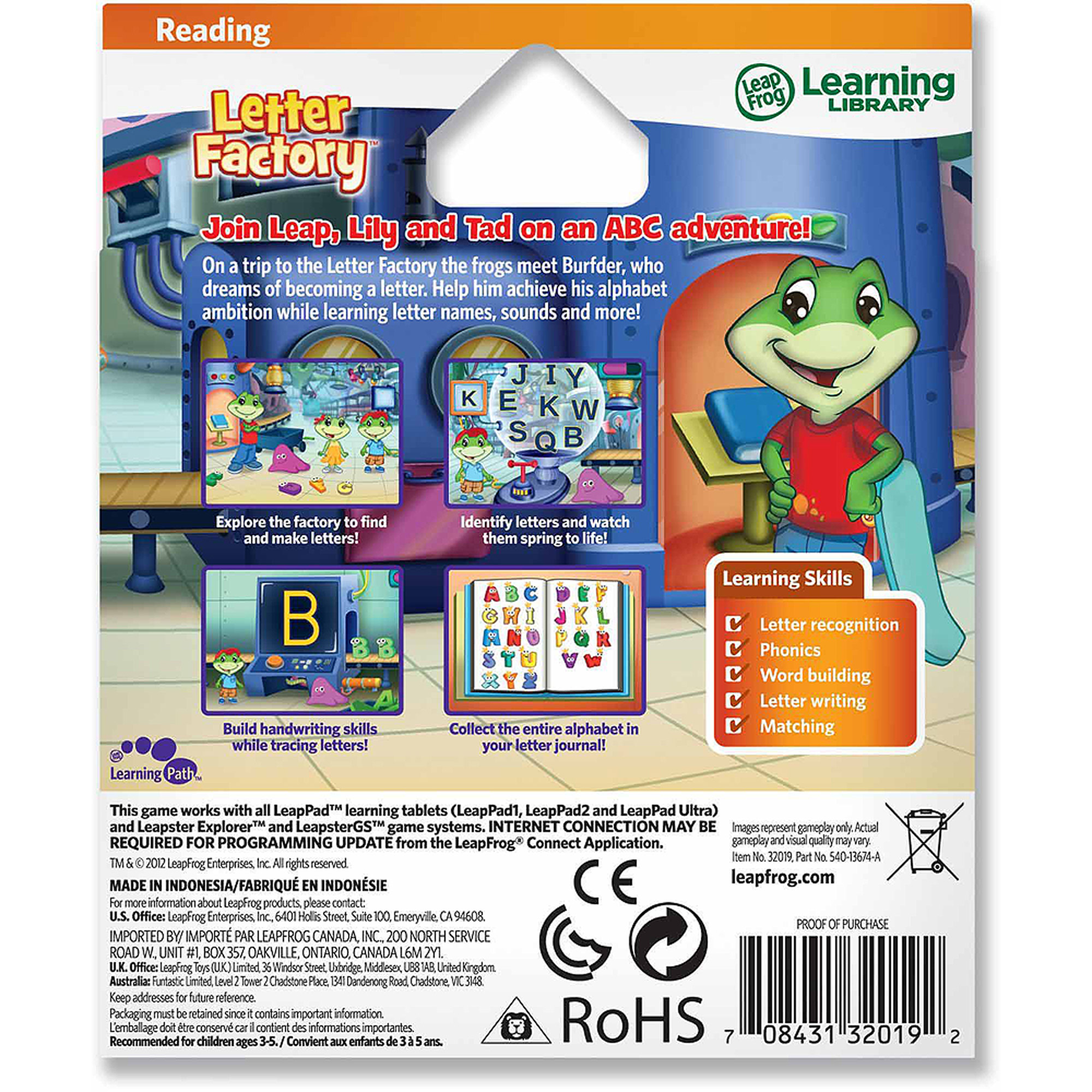 leapfrog explorer letter factory