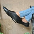 thumbnail image 2 of Tawop Women's Shoes Running Shoes for Women Casual Flat Pointy Toe Boots Black Size 4.5, 2 of 9