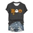 thumbnail image 2 of Sixuan Halloween Shirts for Women, Tshirts Womens Fall Fashion 2024 Plus Size Tops, Women'S Spi Der Print Crew Neck T Shirt, 2 of 4
