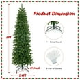 thumbnail image 2 of Gymax 6FT Hinged Pre-lit Christmas Slim Pencil Tree w/ 10 Lighting Modes & 648 Tips, 2 of 10