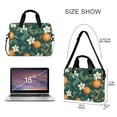 thumbnail image 3 of FORMRS 16" Laptop Bag Carrying Sleeve Case with Handle Travel Shoulder Briefcase, Floral Orange Pattern, 3 of 8