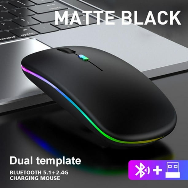 2 4g Wireless Dual Mod Mouse Glowing 5 0 Silent And Silent Charging Mouse Can Be Used With Win Xp 7 8 10 Vista Walmart Com Walmart Com