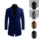 thumbnail image 5 of Chaquetas Informales Para Hombre Otoño/Invierno Nuevo Estilo Más Chaqueta de Abrigo de Solapa de Lana de Color Sólido de Algodón Odeerbi ODB-4, 5 of 6