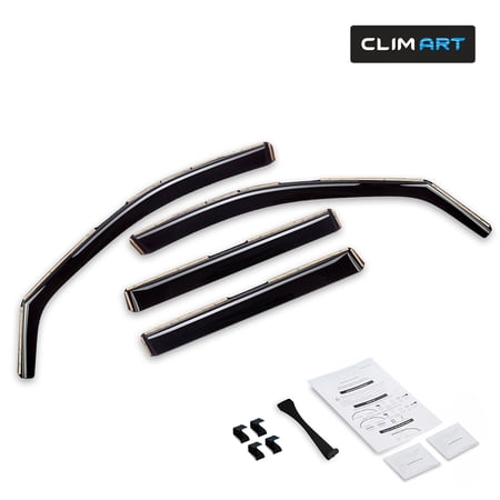 CLIM ART in-Channel Incredibly Durable Rain Guards for Toyota RAV4 2019-2025, Original Window Deflectors, Vent Deflector, Vent Window Visors, Dark Smoke Car Accessories, 4pcs - 619152