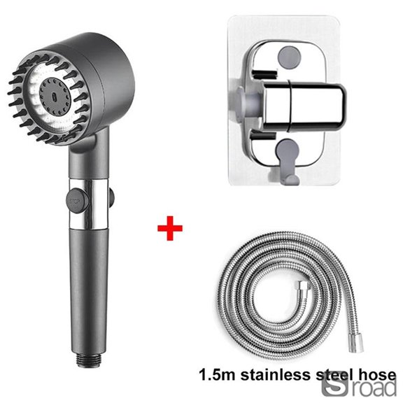 High Pressure Shower Head, 3-Spray Mode Handheld Showerhead With ON/OFF Pause Switch, Water Saving Filtered Shower Head With Easy-Clean Nozzles For Powerful Spray, Hotel Spa Experience​,One Size