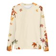 thumbnail image 5 of AOOCHASLIY Women's Blouse Fashion Women Casual Long Sleeve Printing Round Neck Loose T-Shirt Tops, 5 of 5