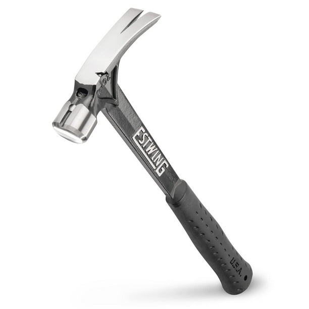 Martillo Framing Estwing 15 oz Negro con Mango de Reducción de Impacto y Cara Lisa