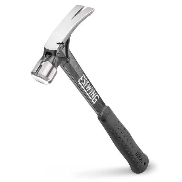 Martillo Framing Estwing 15 oz Negro con Mango de Reducción de Impacto y Cara Lisa