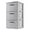 Gray, variant on 3-Drawer Wide Weave Design Storage Tower, Espresso Frame & Drawers w/Driftwood Handles, Brown, Case of 1 (Espresso)