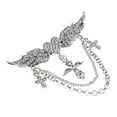 thumbnail image 3 of 2x Crystal Brooch Costume Jewelry Pretty Accessory Heart Wing And Cross Shaped, 3 of 8