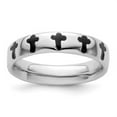 thumbnail image 3 of Auriga 925 Sterling Silver Polished Enameled Cross Ring for Women Size- 6, 3 of 6