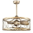 thumbnail image 3 of Warehouse of Tiffany DW01W37AS Aglae 25 in. 6-Light Indoor Antique Silver Finish Ceiling Fan with Light Kit and Remote, 3 of 5