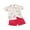 White, variant on Suealasg Kids Boys Summer Outfits Clothes 6M 1T 2T 3T 4T Children Short Sleeve Buttons Down Heart Print Shirt Tops and Shorts 2Pcs Causal Valentine’s Day Clothing for Toddler Boy