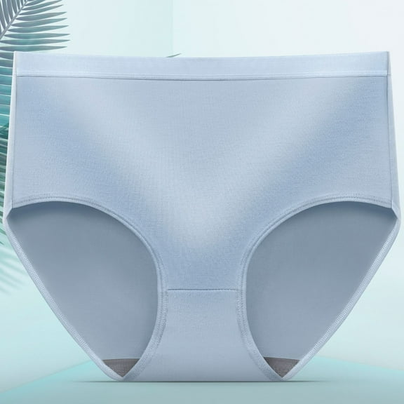 Women's Cotton Underwear High Waist Stretch Briefs Soft Underpants Breathable Ladies