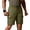 Army Green, variant on Men's Olive Green Cargo Shorts With Side Pockets And Drawstring Waist Featuring Relaxed Fit Cuts For Summer Outdoor Work Army Green L