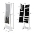 thumbnail image 2 of Costway Mirror Jewelry Cabinet Armoire Storage Organizer Shelf Rack White, 2 of 10
