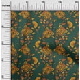 thumbnail image 1 of oneOone Organic Cotton Poplin Twill Fabric Leaves|Floral & Paisley Block Print Sewing Fabric BTY 42 Inch Wide, 1 of 4