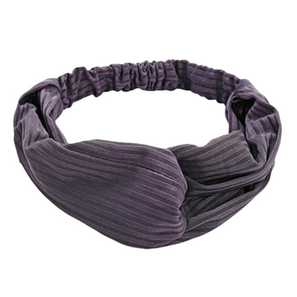 Diadema elástica Hugo Boho Knot Gris para mujer