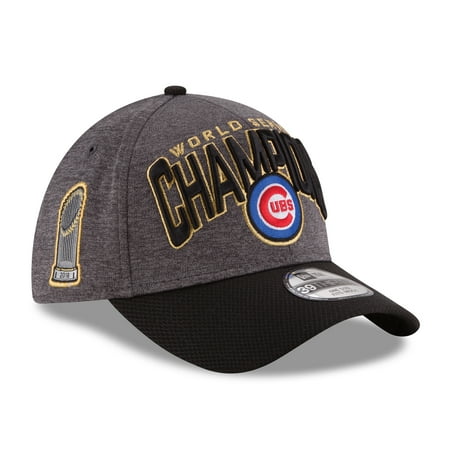 - Chicago Cubs New Era 2016 World Series Champions Locker Room On Field 39THIRTY Flex Hat - Graphite/Black - OSFA