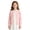 Pink, variant on Girls Knit Cardigan Cute Hollow Long Sleeve Button-Up Knit Coverups Solid Casual Kids Preppy Sweater Outerwear