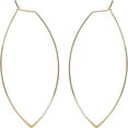 thumbnail image 2 of Humble Chic Geometric Marquise Threader Hoops - Hypoallergenic 18K Gold Plated, 3", 2 of 9