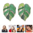 thumbnail image 3 of 1 Pair Women Leaf Shape Alloy Earring Women Earrings Ear Studs Ear Accessories------Product code 72373, 3 of 3