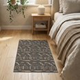 thumbnail image 3 of ODIKA 2'x3' Brown Beige Geometric Arch Design Washable Doormat Intricate Handwoven Patterns with Modern Flair Non-Slip, Low Pile for Entryway, Kitchen, Laundry Room, 3 of 7