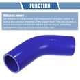 thumbnail image 4 of Unique Bargains 1 Pcs 51mm 2.01" ID 102mm 4.02" Length 45° Blue Car Silicone Hose, 4 of 7