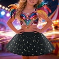 thumbnail image 2 of XAOFW Girl Skirt Carnival Kids Stars Print Dance Party Ballet Soft Breathable Party Skirts, 2 of 5