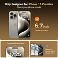 thumbnail image 3 of UNBREAKcable for iPhone 15 Pro Max Privacy Screen Protector 2 Pack, 28° Anti Spy 9H Hardness Shatterproof Tempered Glass, 3 of 9