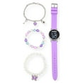 Justice Unisex 4pc Watch with Silicone Strap and Bracelet Set in