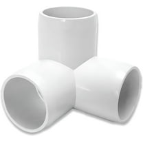 2 pcs 3/4 Inch PVC Tee Fitting – 3-Way 90° Elbow Connector, White Furniture Grade SCH 40 for DIY & Plumbing Projects